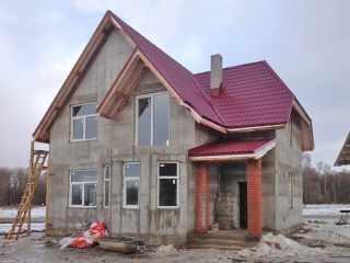 Дом из монолитного пенобетона в дер. Горки, Можайский район, Московская область